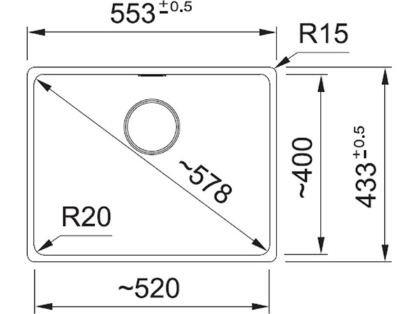 Мойка MRG 110-52 Черный матовый вент-автомат