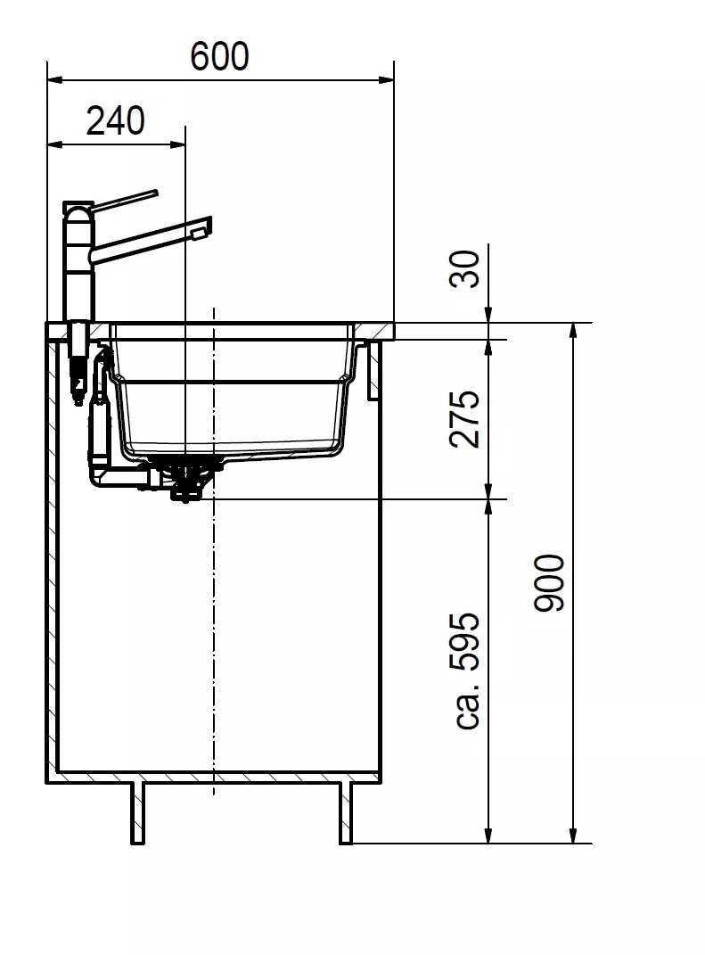 Мойка KNG 120 оникс вент-автомат
