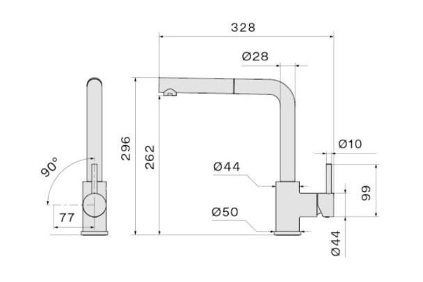Однорычажный смеситель для мойки