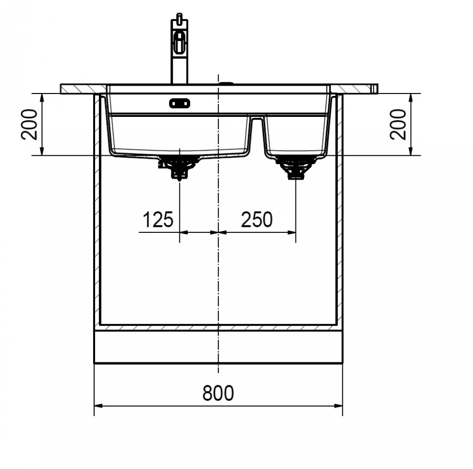 Мойка KNG 120 белый вент-автомат