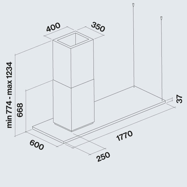 Островная вытяжка ZENITH NRS ISOLA 180 +KACL.129