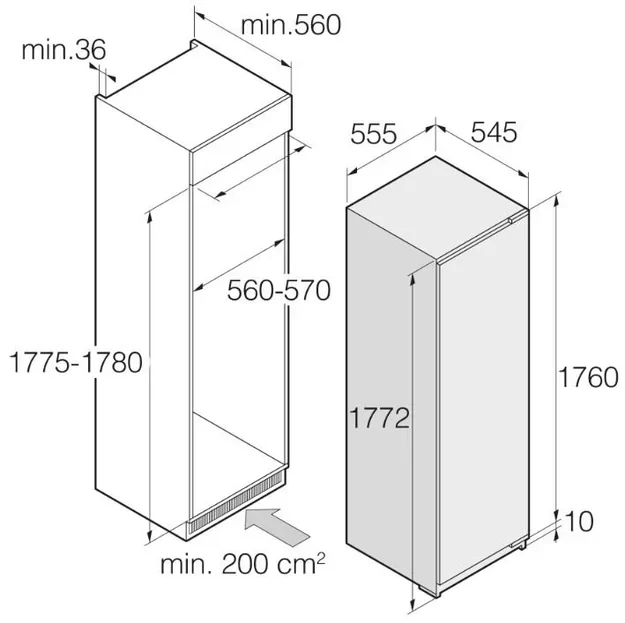 Встраиваемый однокамерный холодильник ASKO R31842I